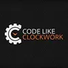 Logo Code Like Clockwork