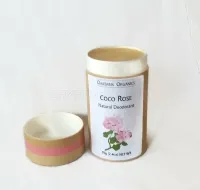 Coco Rose Natural Deodorant - Vegan - Zero Waste - Palm Oil Free - No Aluminium Salts or Bicarb 70g