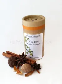 Coco Spice Natural Deodorant - Vegan - Zero Waste - No Aluminium Salts - No Bicarb - Palm Oil Free - 70g