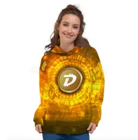 DigiByte AOP Gold Women's Hoodie