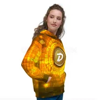 DigiByte AOP Gold Women's Hoodie
