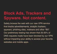 IncogNET VPN - 5 Locations - Blocks Ads, Trackers, and other "BS".