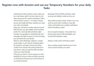 Anosim.net photo