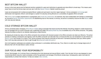 Armory Wallet photo