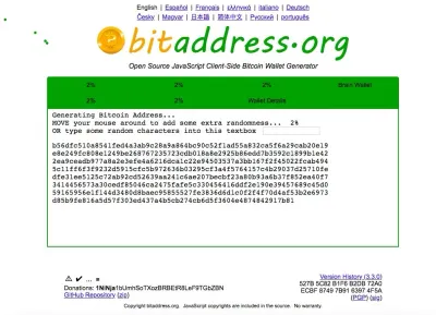 BitAddress Paper Wallet photo