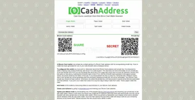 Bitcoin Cash Address photo