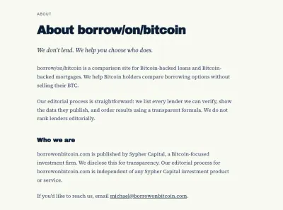 Borrow on Bitcoin photo
