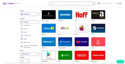 Coingate Gift cards photo