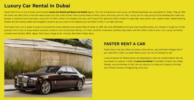 Faster.rent | Car Rental Dubai photo