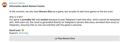 Monero Casino Bot photo