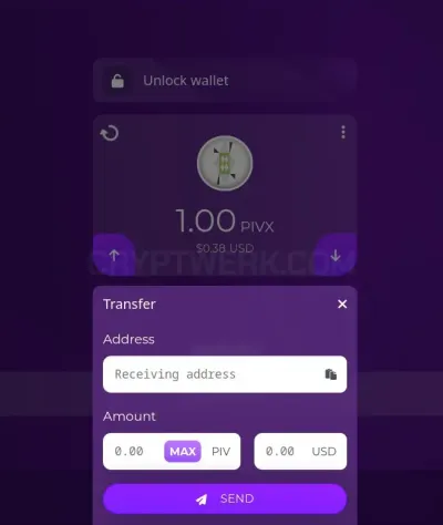 My PIVX Wallet photo