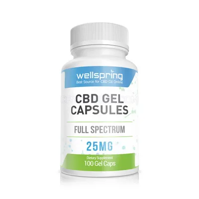 25mg Full Spectrum CBD Gel Caps - 100 count