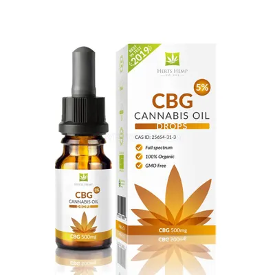 Herts Hemp CBG Oil, Full Spectrum Drops, 10ml (500mg CBG)