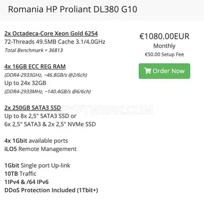 Romania HP Proliant DL380 G10