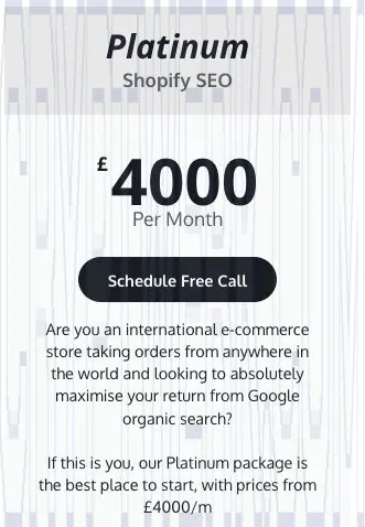 Shopify SEO - Platinum Package