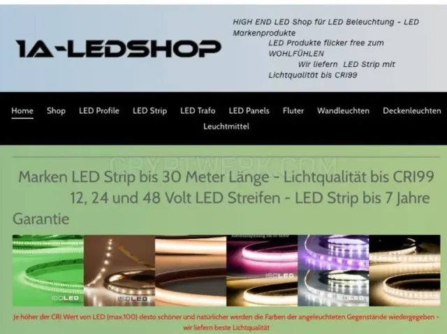 1A LEDShop website