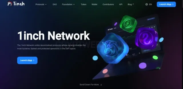 1linch Exchange website