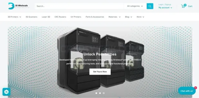 3D Wholesale website