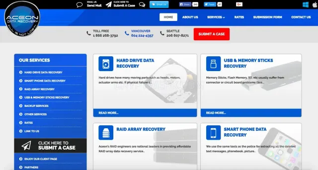 Aceondatarecovery website