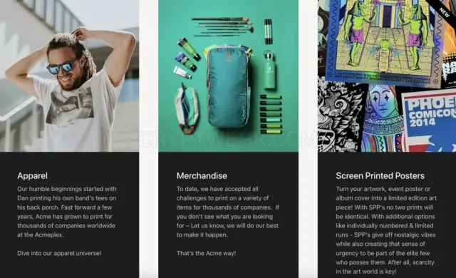 Acme Prints website