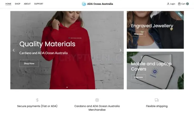 ADA Ocean Australia Shop website