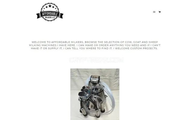 Affordablemilkers.com website