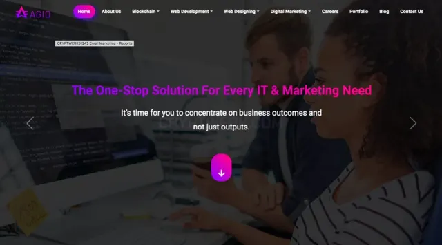 Agio support solutions website