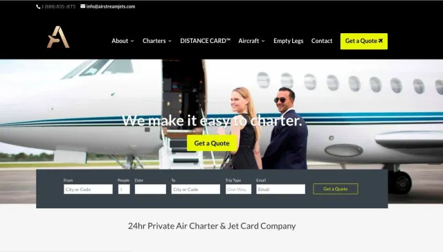 Airstream Jets website