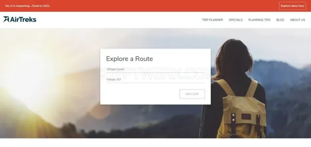 AirTreks website