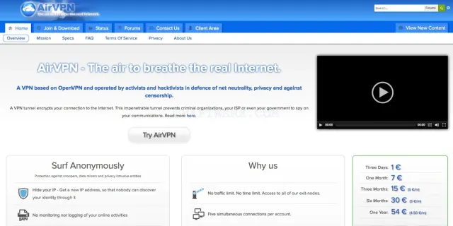 AirVPN.org website