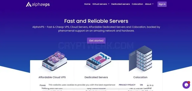 AlphaVPS website