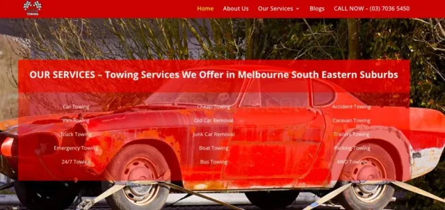 Any Car Towing website