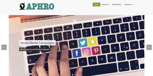 Aphro website