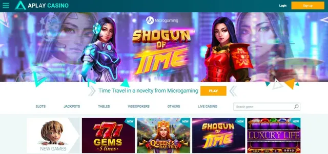 Aplay Casino website