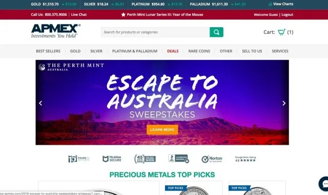 Apmex.com website