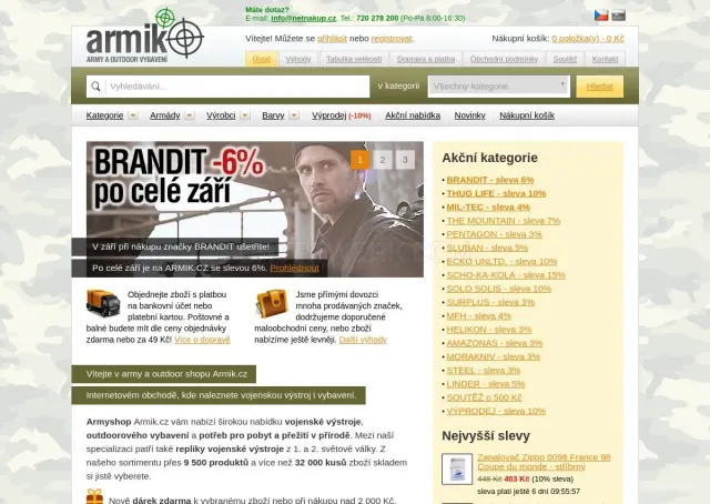 Armik.cz website