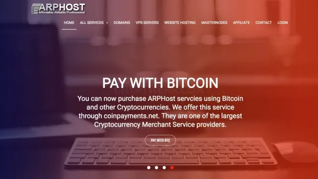 Arphost.com website