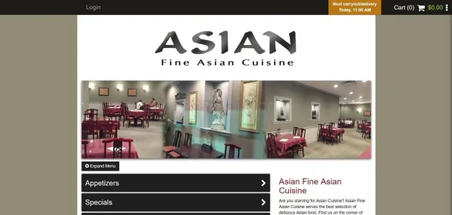 Asian Fine Asian Cuisine website