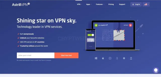 AstrillVPN website