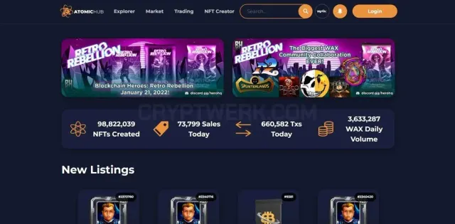 AtomicHub website