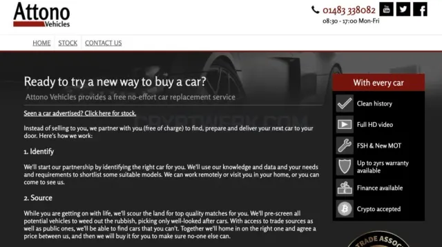 Attono Electric & Hybrid website