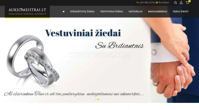 Auksomeistrai.lt website