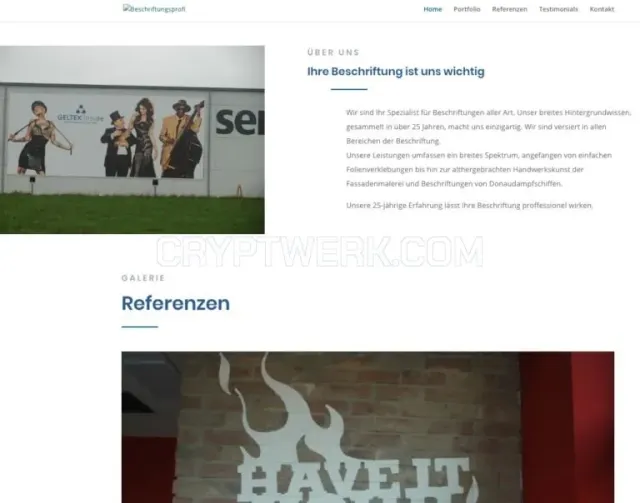 Beschriftungsprofi website