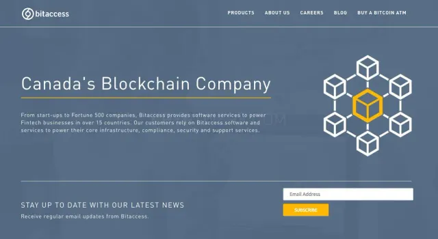 BitAccess ATM website