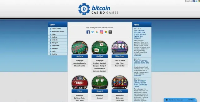 Bitcoin Casino Games website
