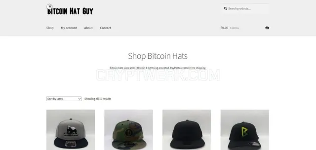 Bitcoin Hat Guy website