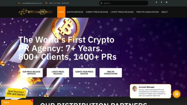 Bitcoin PR Buzz website