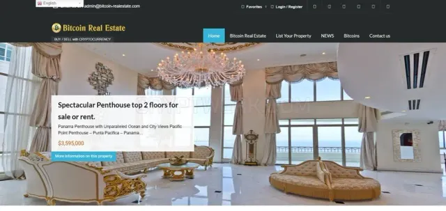 Bitcoin Real Estate website