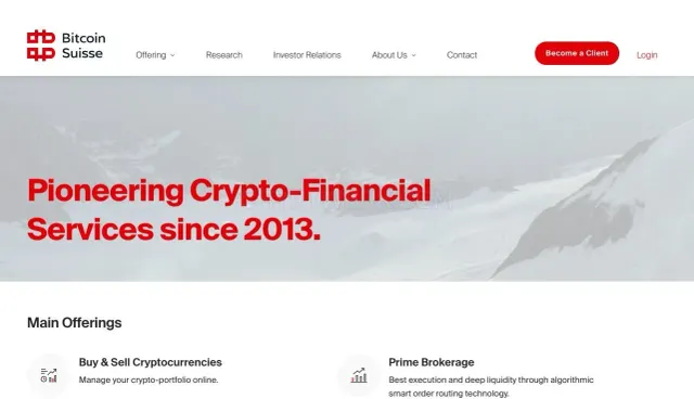 Bitcoin Suisse ATM website