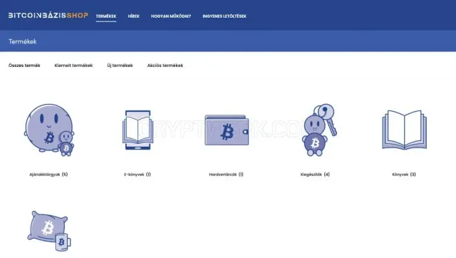 BitcoinBázis Shop website